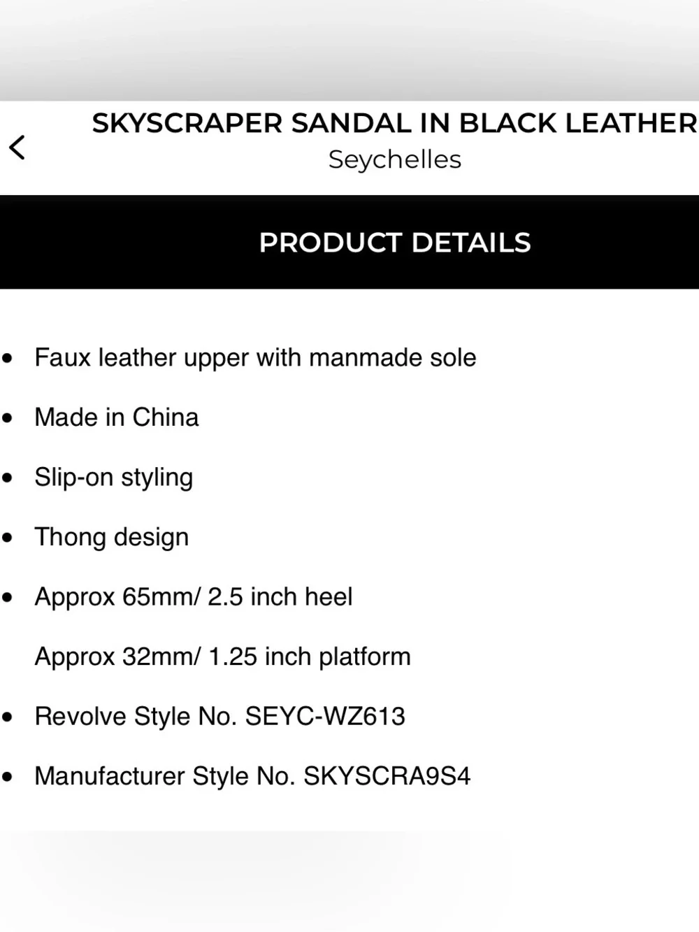 Seychelles Black Platform Thong Sandal